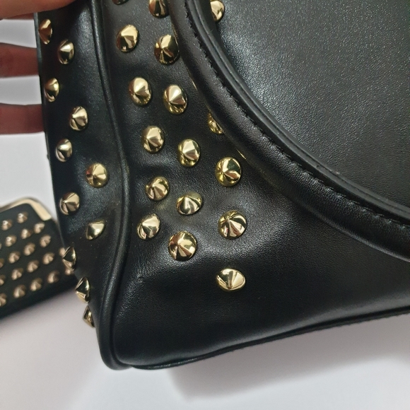 Set: Steve Madden black tote bag + matching purse - Picture 4 of 11